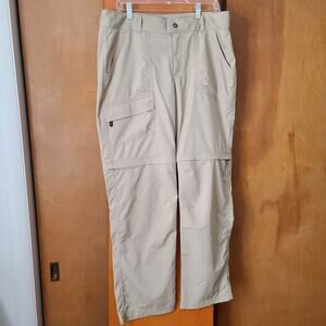 Womens Columbia Convertable Hiking Pants 14 Regular Tan Omni-Shield Advanced...